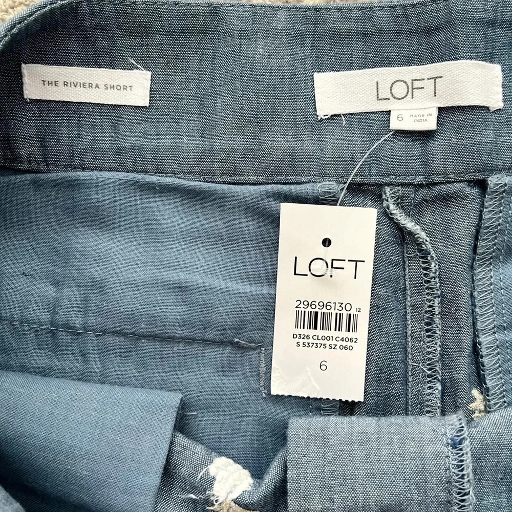 LOFT Pineapple Embroidered Riviera Shorts - Picture 7 of 8